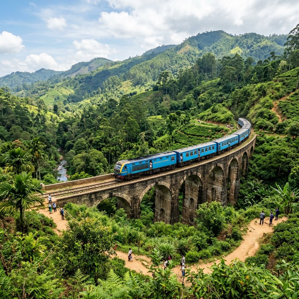 Ella Bus Tour Sri Lanka - Nine Arch Bridge, Little Adam's Peak & Ravana Falls